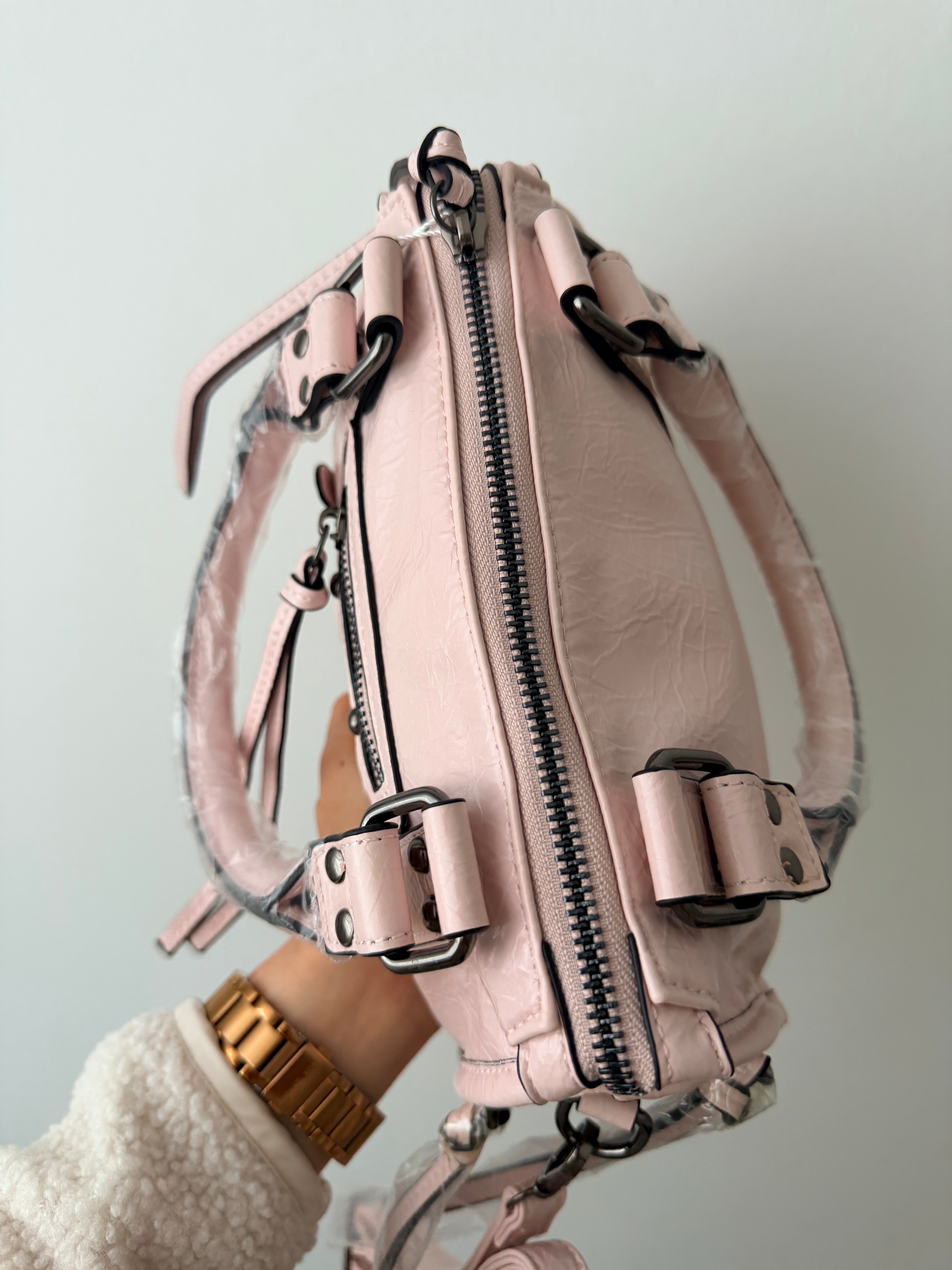 Sac à bandoulière rose poudré