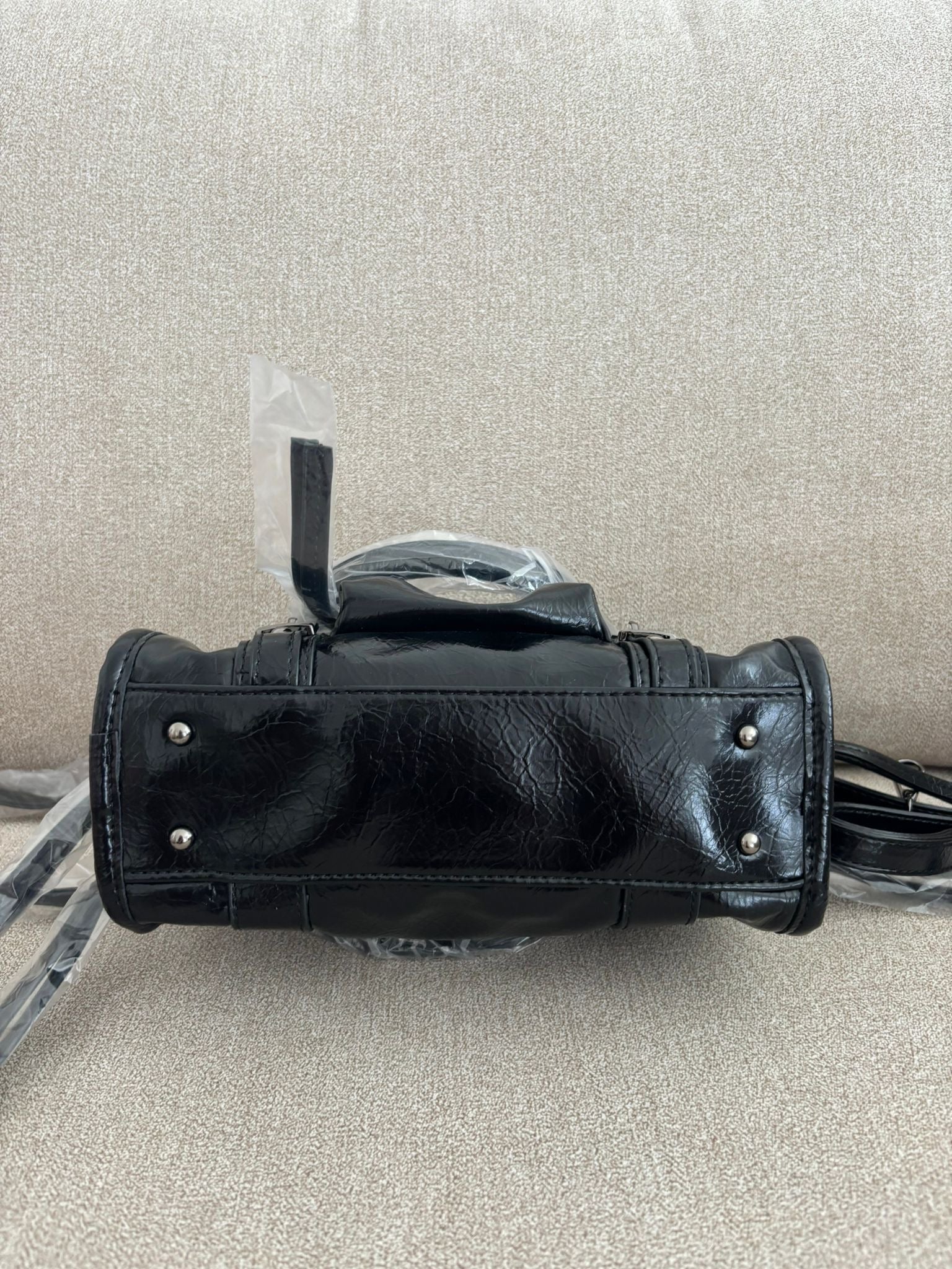 Sac à bandoulière - Vernis noir