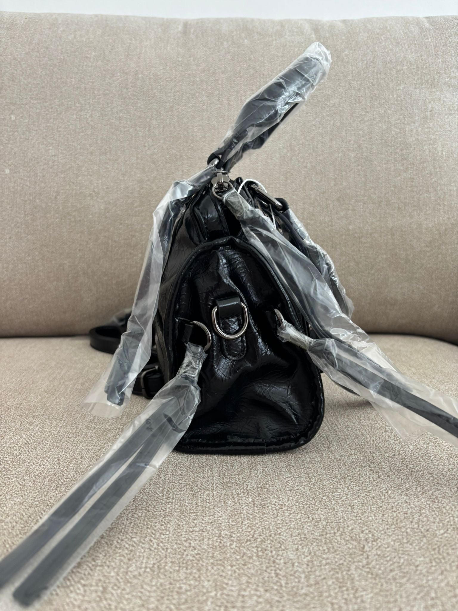 Sac à bandoulière - Vernis noir