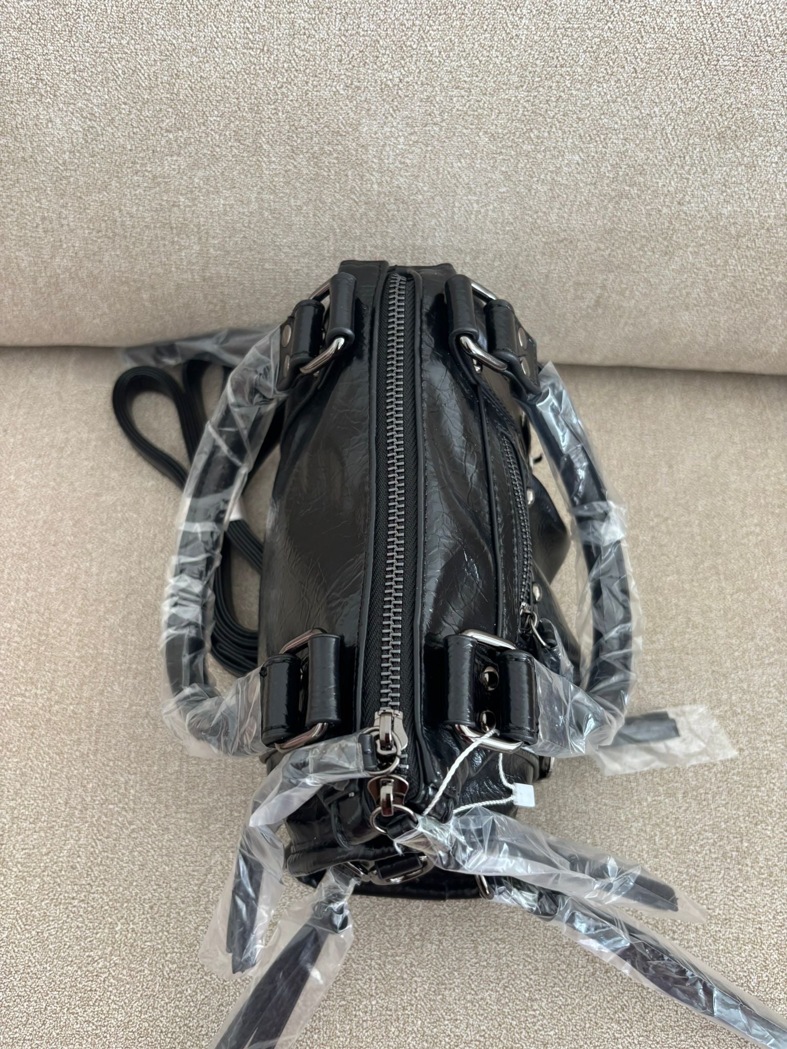 Sac à bandoulière - Vernis noir