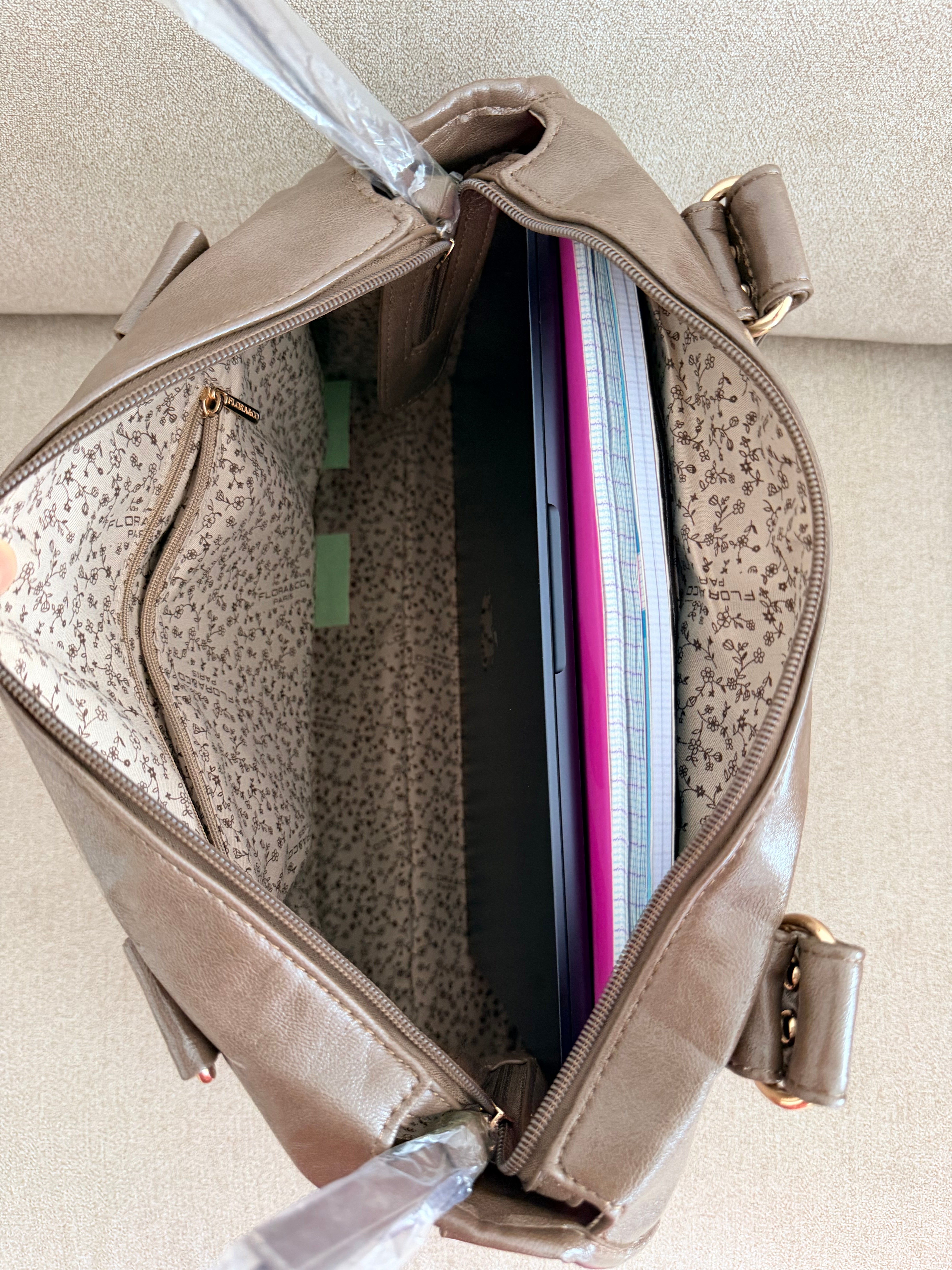 Sac Flora Marron irisé